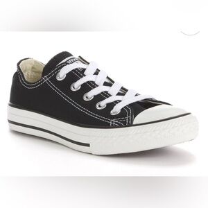 Converse Kids Black and White Low-Top Canvas Sneakers